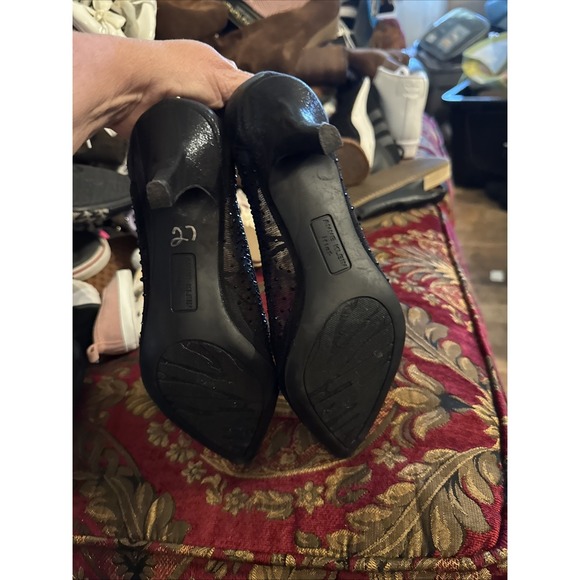 Anne Klein iflex Comfort Pumps Kitten Heal Sparkle Rhinestones Evening Shoes 7 - Picture 5 of 5